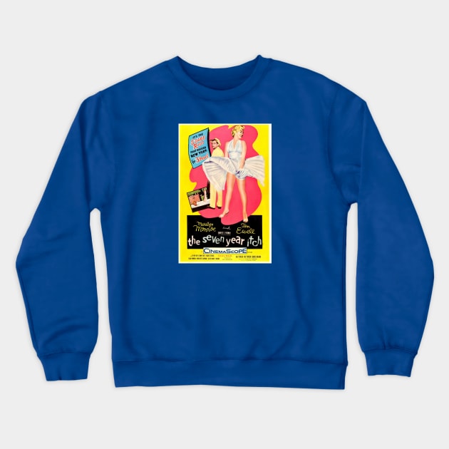 Seven Year Itch Movie Poster Crewneck Sweatshirt by Noir-N-More